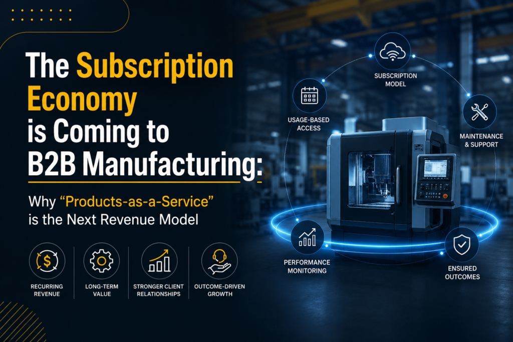 The Subscription Economy is Coming to B2B Manufacturing: Why "Products-as-a-Service" is the Next Revenue Model