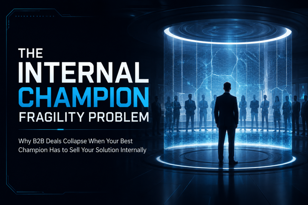 The Internal Champion Fragility Problem: Why B2B Deals Collapse When Your Best Champion Has to Sell Your Solution Internally